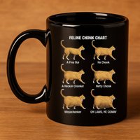 Feline Chonk Cat Chart Funny Cat Meme Oh Lawd He Comin 11oz C Handle Ceramic Mug