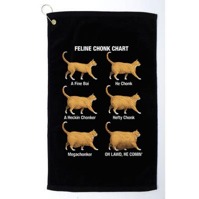 Feline Chonk Cat Chart Funny Cat Meme Oh Lawd He Comin Golf Towel