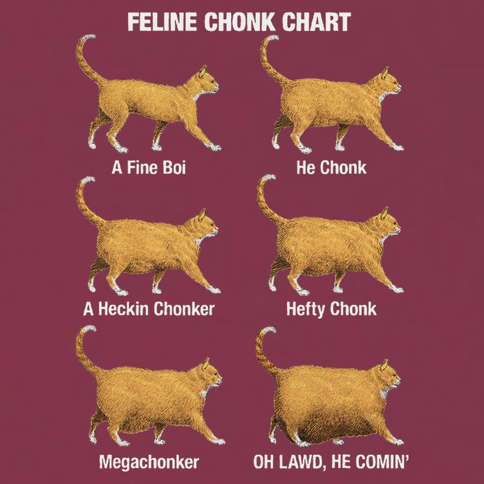 Feline Chonk Cat Chart Funny Cat Meme Oh Lawd He Comin 16oz Travel Tumbler
