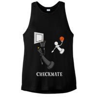 Funny Checkmate Chess Basketball Game Board King Pawn Piece Ladies PosiCharge Tri-Blend Wicking Tank