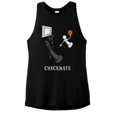 Funny Checkmate Chess Basketball Game Board King Pawn Piece Ladies PosiCharge Tri-Blend Wicking Tank