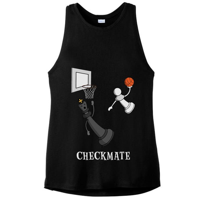 Funny Checkmate Chess Basketball Game Board King Pawn Piece Ladies PosiCharge Tri-Blend Wicking Tank