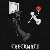 Funny Checkmate Chess Basketball Game Board King Pawn Piece Ladies PosiCharge Tri-Blend Wicking Tank