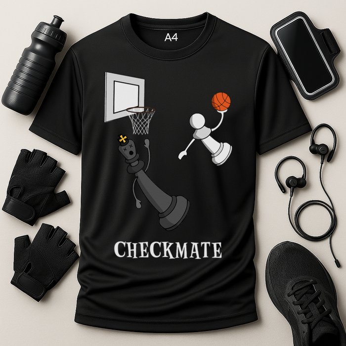 Funny Checkmate Chess Basketball Game Board King Pawn Piece Performance Shirt