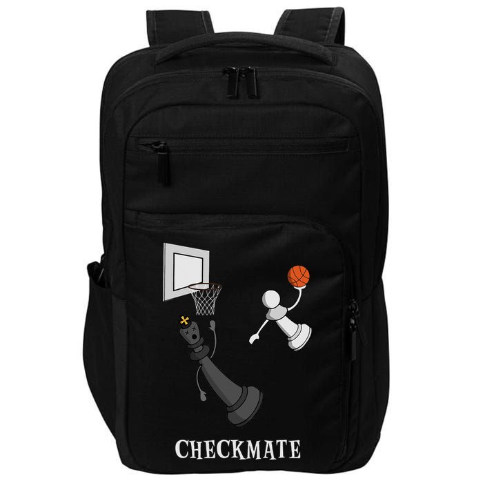 Funny Checkmate Chess Basketball Game Board King Pawn Piece Impact Tech Backpack
