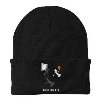 Funny Checkmate Chess Basketball Game Board King Pawn Piece Beanie