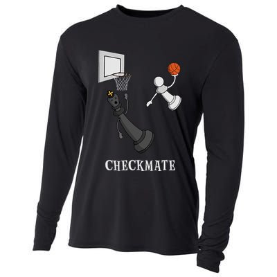 Funny Checkmate Chess Basketball Game Board King Pawn Piece Cooling Performance Long Sleeve Crew