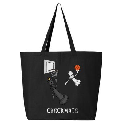 Funny Checkmate Chess Basketball Game Board King Pawn Piece 25L Jumbo Tote