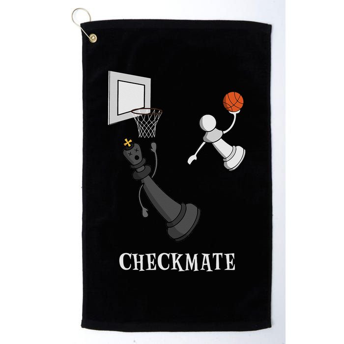Funny Checkmate Chess Basketball Game Board King Pawn Piece Golf Towel