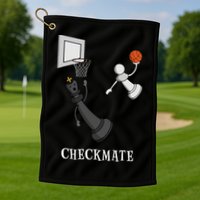 Funny Checkmate Chess Basketball Game Board King Pawn Piece Golf Towel