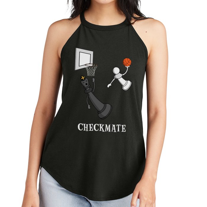 Funny Checkmate Chess Basketball Game Board King Pawn Piece Women's Perfect Tri Rocker Tank