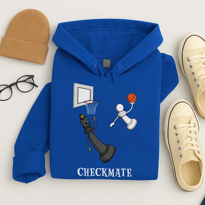 Funny Checkmate Chess Basketball Game Board King Pawn Piece Hoodie