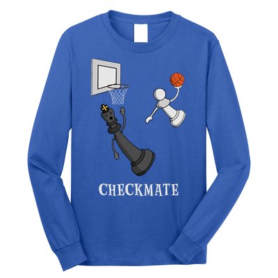 Funny Checkmate Chess Basketball Game Board King Pawn Piece Long Sleeve Shirt