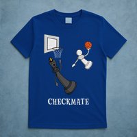 Funny Checkmate Chess Basketball Game Board King Pawn Piece T-Shirt