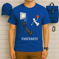 Funny Checkmate Chess Basketball Game Board King Pawn Piece T-Shirt