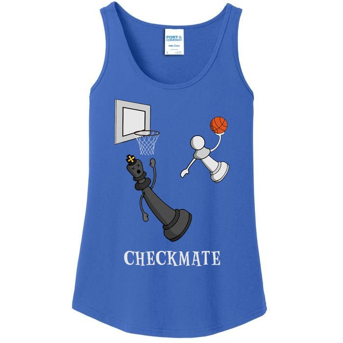 Funny Checkmate Chess Basketball Game Board King Pawn Piece Ladies Essential Tank