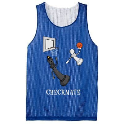 Funny Checkmate Chess Basketball Game Board King Pawn Piece Mesh Reversible Basketball Jersey Tank