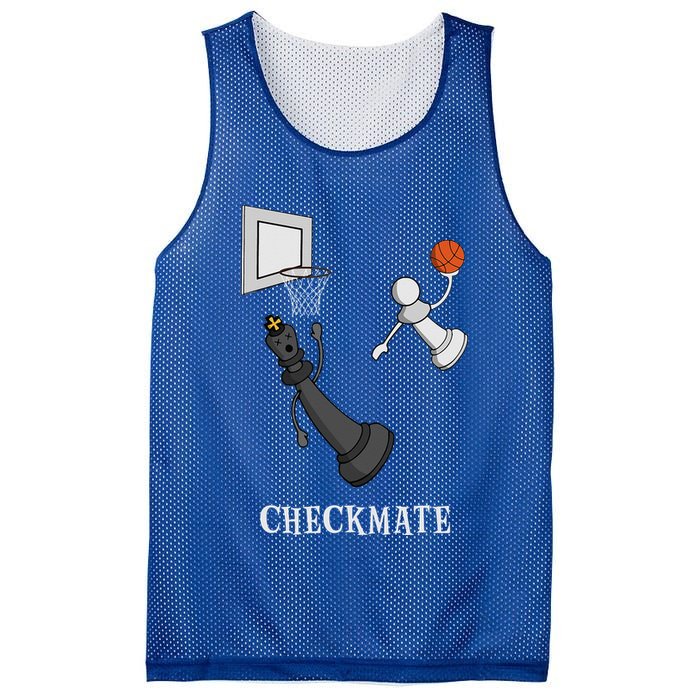 Funny Checkmate Chess Basketball Game Board King Pawn Piece Mesh Reversible Basketball Jersey Tank