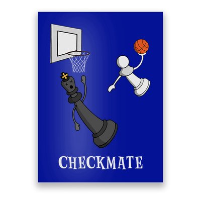 Funny Checkmate Chess Basketball Game Board King Pawn Piece Poster