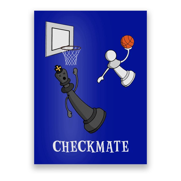 Funny Checkmate Chess Basketball Game Board King Pawn Piece Poster