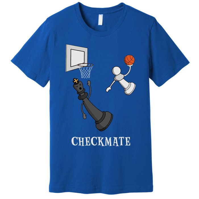 Funny Checkmate Chess Basketball Game Board King Pawn Piece Premium T-Shirt