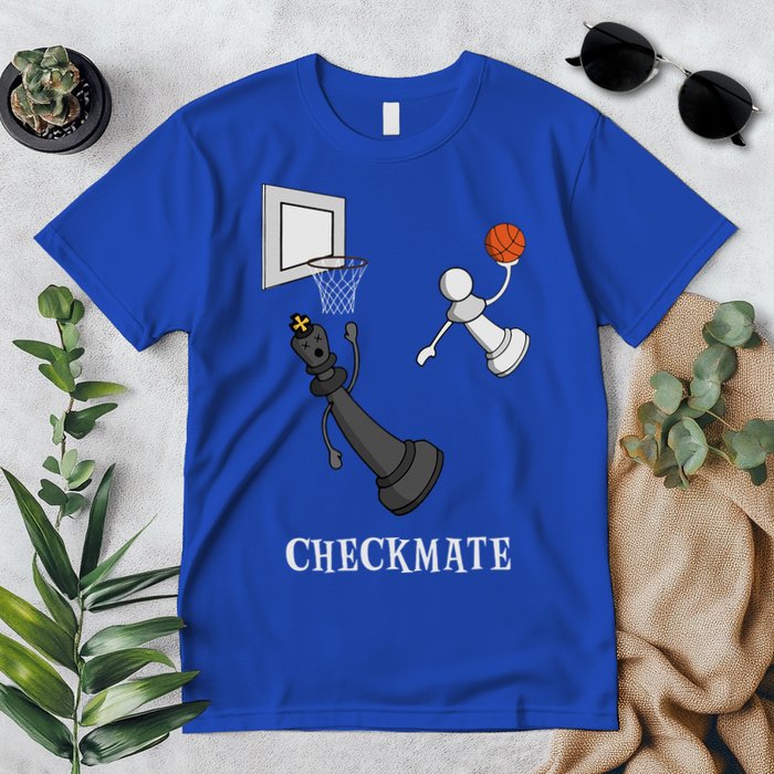 Funny Checkmate Chess Basketball Game Board King Pawn Piece Premium T-Shirt