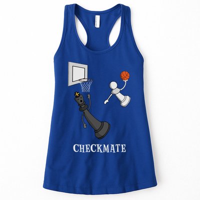 Funny Checkmate Chess Basketball Game Board King Pawn Piece Womens Tank Top