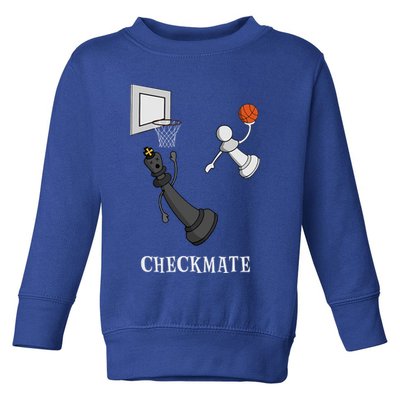Funny Checkmate Chess Basketball Game Board King Pawn Piece Toddler Sweatshirt