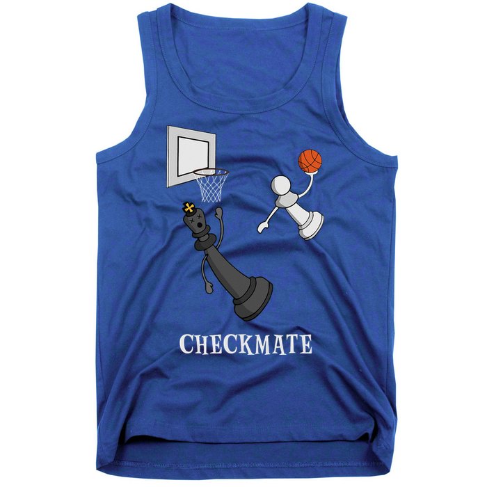 Funny Checkmate Chess Basketball Game Board King Pawn Piece Tank Top