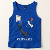Funny Checkmate Chess Basketball Game Board King Pawn Piece Tank Top