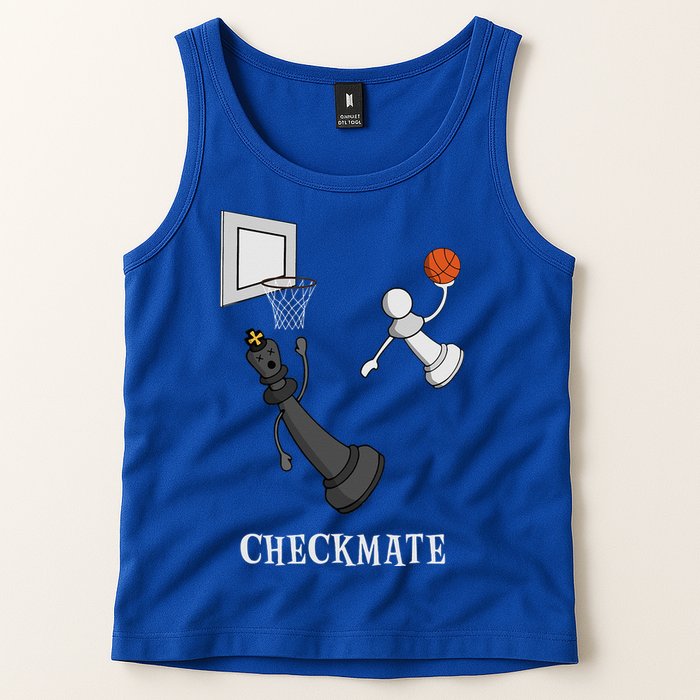 Funny Checkmate Chess Basketball Game Board King Pawn Piece Tank Top