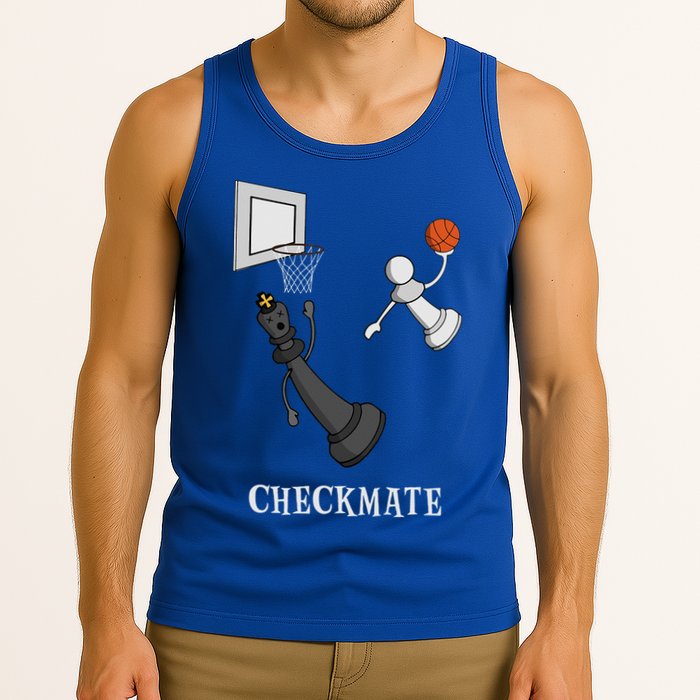 Funny Checkmate Chess Basketball Game Board King Pawn Piece Tank Top