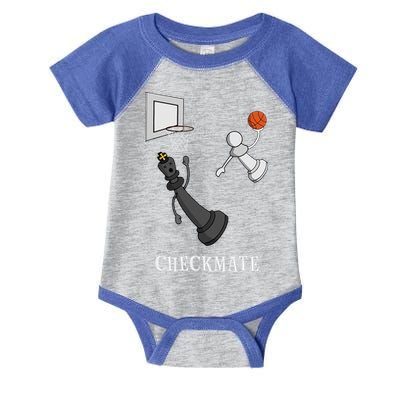 Funny Checkmate Chess Basketball Game Board King Pawn Piece Infant Baby Jersey Bodysuit