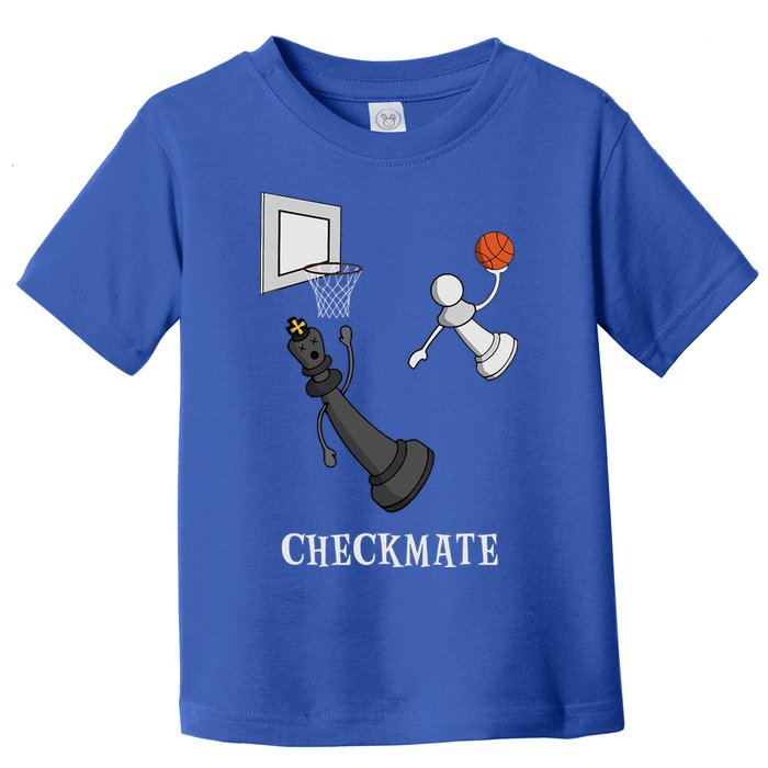 Funny Checkmate Chess Basketball Game Board King Pawn Piece Toddler T-Shirt