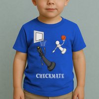 Funny Checkmate Chess Basketball Game Board King Pawn Piece Toddler T-Shirt