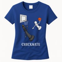Funny Checkmate Chess Basketball Game Board King Pawn Piece Womens T-Shirt
