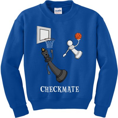 Funny Checkmate Chess Basketball Game Board King Pawn Piece Kids Sweatshirt