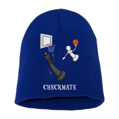 Funny Checkmate Chess Basketball Game Board King Pawn Piece Short Acrylic Beanie