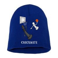 Funny Checkmate Chess Basketball Game Board King Pawn Piece Short Acrylic Beanie