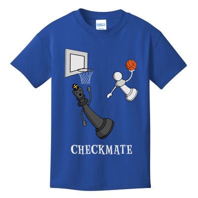 Funny Checkmate Chess Basketball Game Board King Pawn Piece Kids T-Shirt
