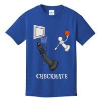 Funny Checkmate Chess Basketball Game Board King Pawn Piece Kids T-Shirt