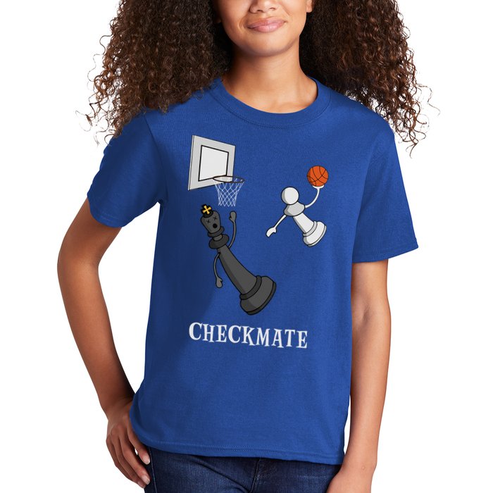 Funny Checkmate Chess Basketball Game Board King Pawn Piece Kids T-Shirt