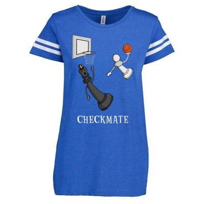 Funny Checkmate Chess Basketball Game Board King Pawn Piece Enza Ladies Jersey Football T-Shirt