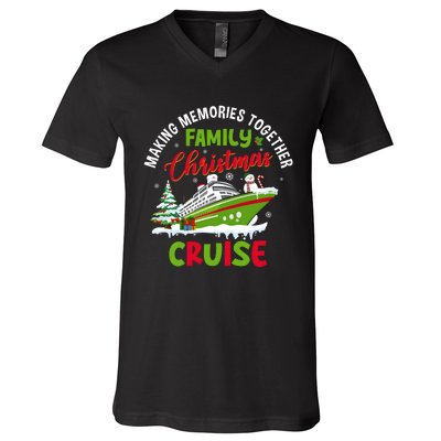 Family Christmas Cruise 2024 Matching Family V-Neck T-Shirt