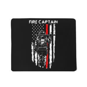 Fire Captain Chief American flag gifts Firefighter Captain Mousepad