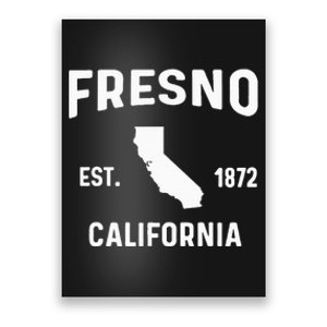 Fresno City California Souvenir Map Ca Est. 1872 Poster