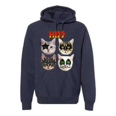 Funny Cat, Cat Lover, Cat Hiss, Cat Owner Premium Hoodie