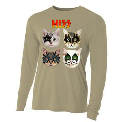 Funny Cat, Cat Lover, Cat Hiss, Cat Owner Cooling Performance Long Sleeve Crew