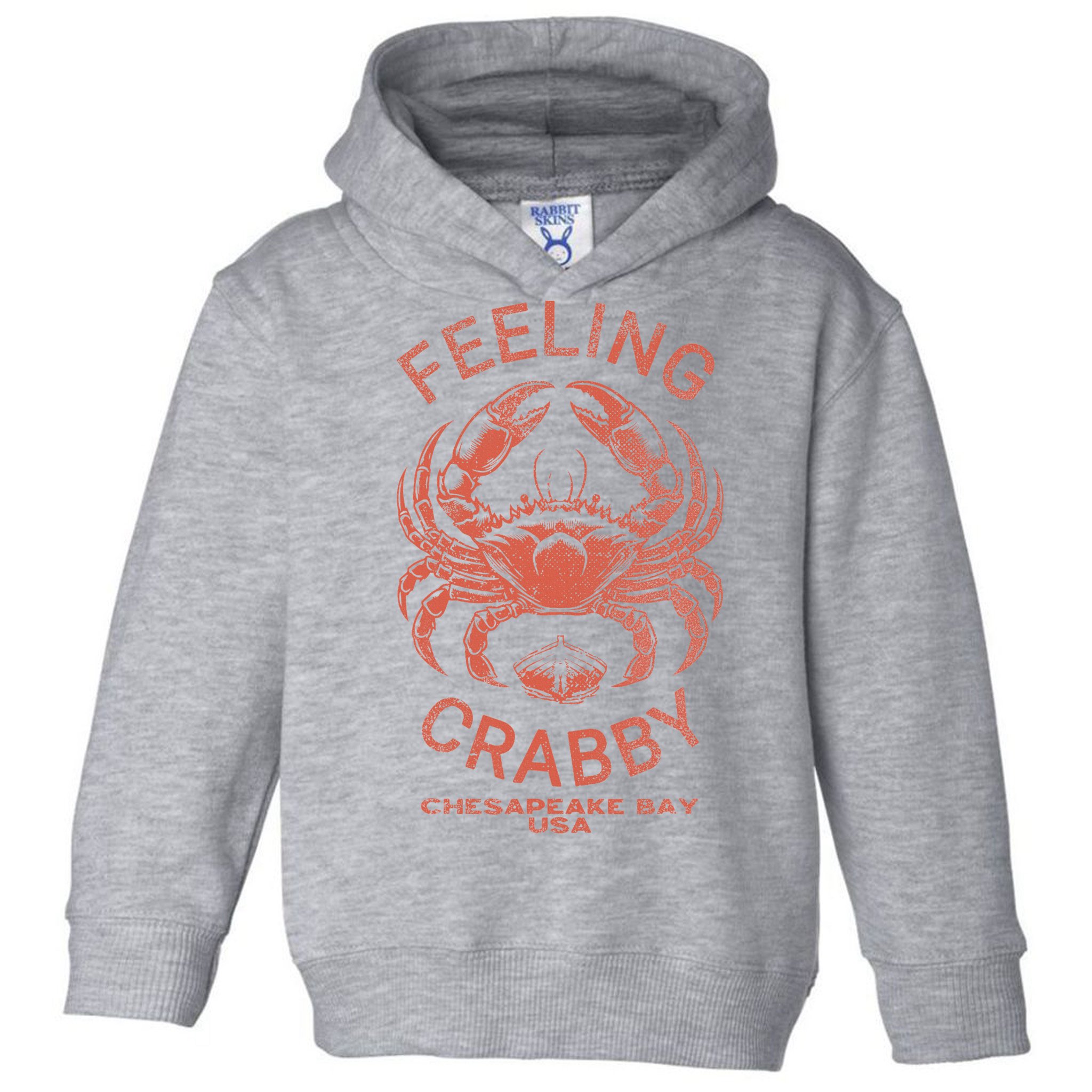 Feeling Crabby Chesapeake Vintage Beach Summer Bay Crab Boat Toddler Hoodie