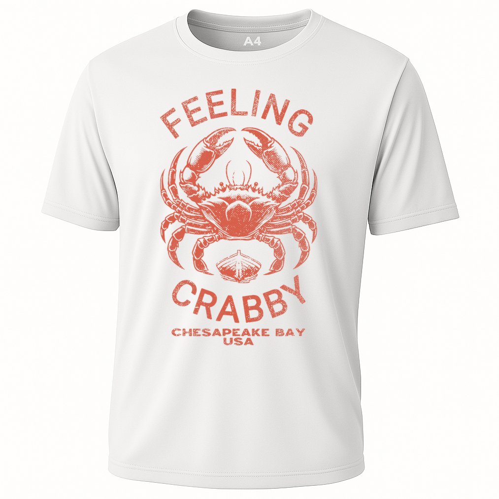 Feeling Crabby Chesapeake Vintage Beach Summer Bay Crab Boat Performance Shirt